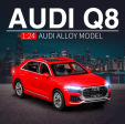 1:24 Diecast Audi Q8 Model Car Fashion