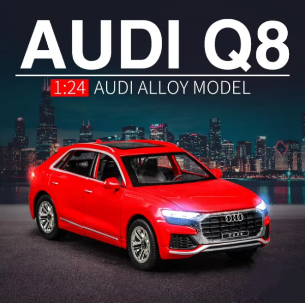 1:24 Diecast Audi Q8 Model Car Fashion