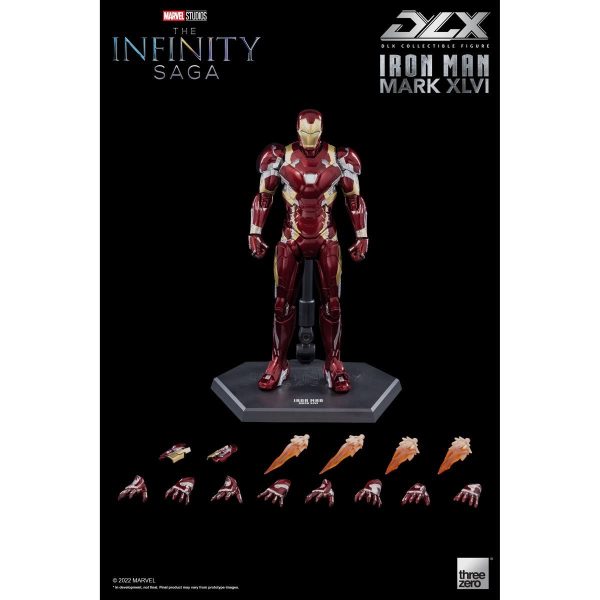 Avengers: Infinity Saga Iron Man Mark 46 DLX 1:12 Scale Action Figure - Threezero For Sale