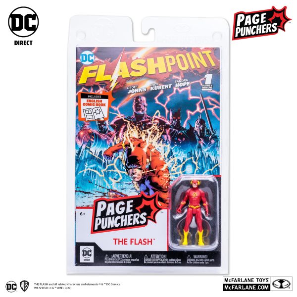 The Flash Page Punchers 3  Inch Scale Action Figure with Flashpoint #1 Comic Book - (DC Direct) McFarlane Toys *SALE!* Online Hot Sale