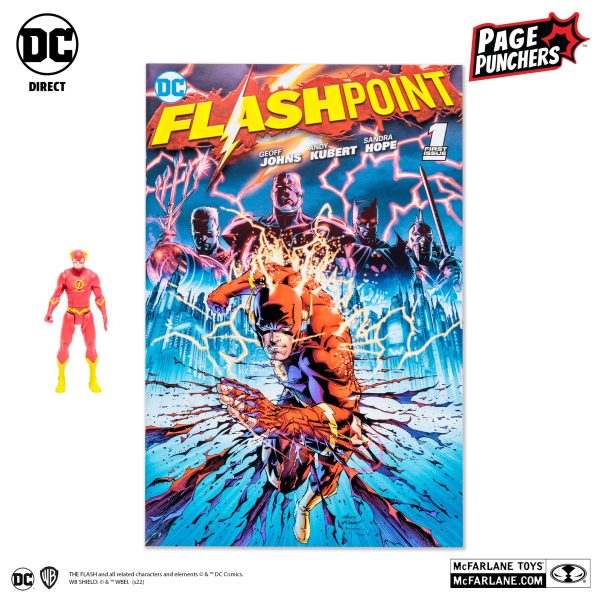 The Flash Page Punchers 3  Inch Scale Action Figure with Flashpoint #1 Comic Book - (DC Direct) McFarlane Toys *SALE!* Online Hot Sale