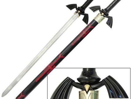 Single Straight Dark  Legend of Zelda  Master Sword - Twilight Skyward Replica with Sheath Online