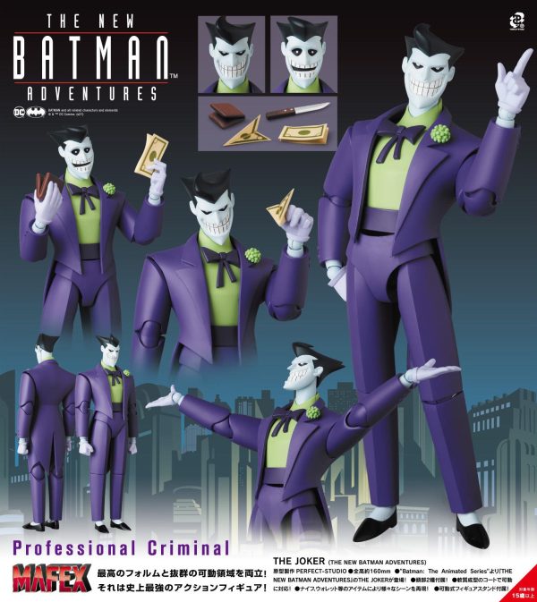 The New Batman Adventures The Joker Action Figure no.167 - Medicom Mafex For Cheap