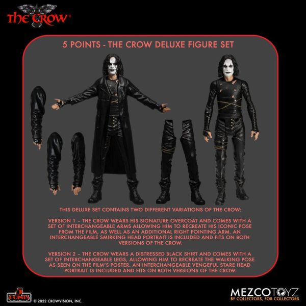 The Crow 5 Points Deluxe Figure Set - Mezco For Sale