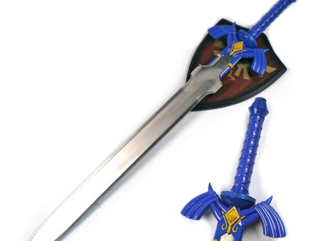 37.5   Legend of Zelda Link Master Sword with Wooden Plaque Online Sale