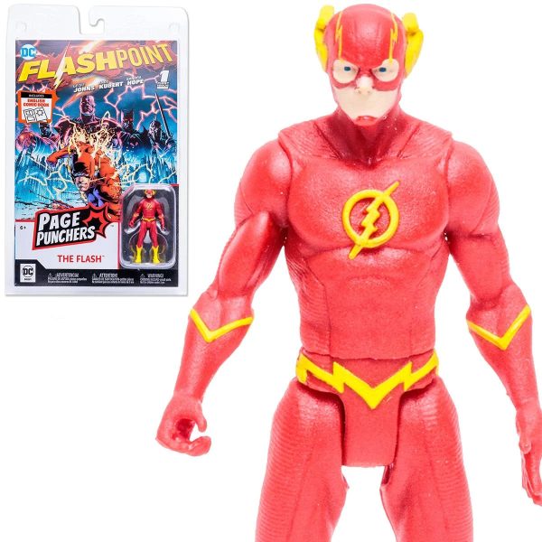 The Flash Page Punchers 3  Inch Scale Action Figure with Flashpoint #1 Comic Book - (DC Direct) McFarlane Toys *SALE!* Online Hot Sale