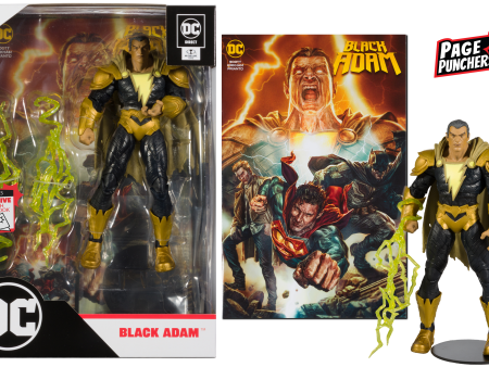 Black Adam 7  Inch Scale Action Figure with Black Adam Comic (Page Punchers) - (DC Direct) McFarlane Toys Hot on Sale