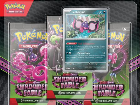 Pokemon TCG Scarlet & Violet: Shrouded Fable - 3 Pack Blister Pecharunt En Ingles For Cheap